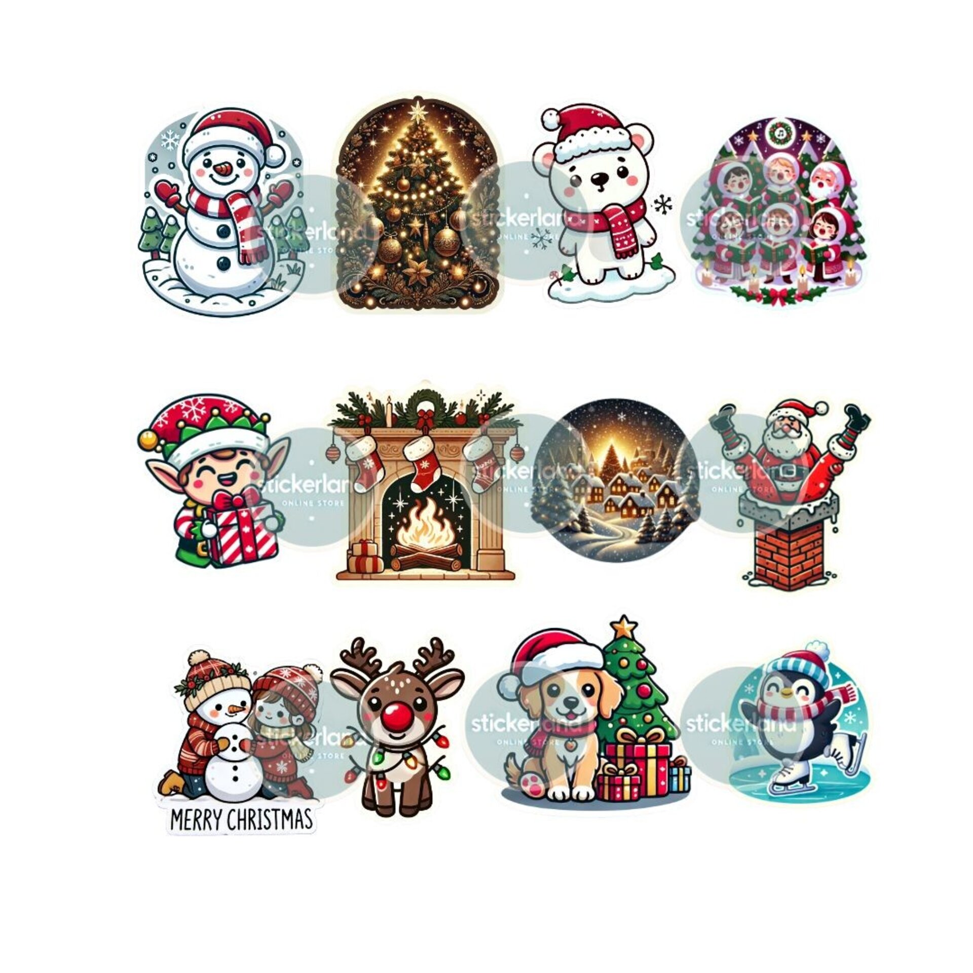 Pack digital 20 stickers navideños variados (set 1) - 2